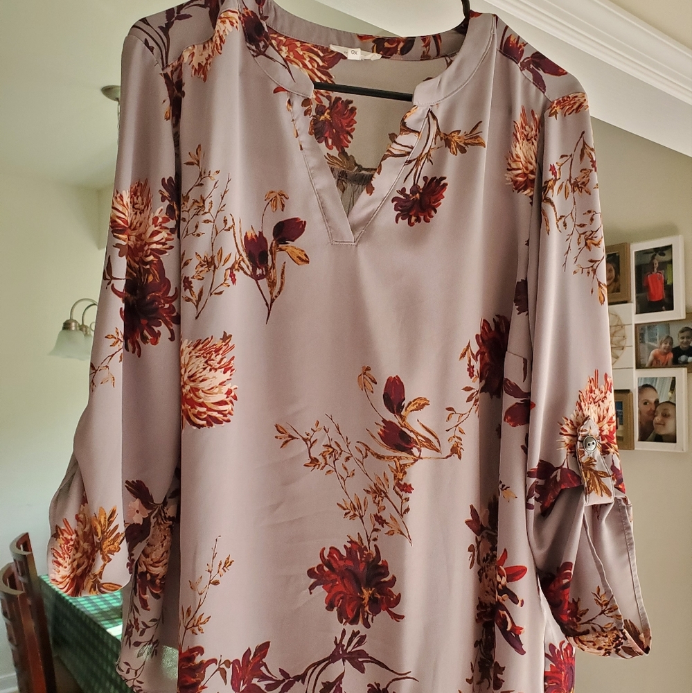 Maurices, 0x, gray with flowers